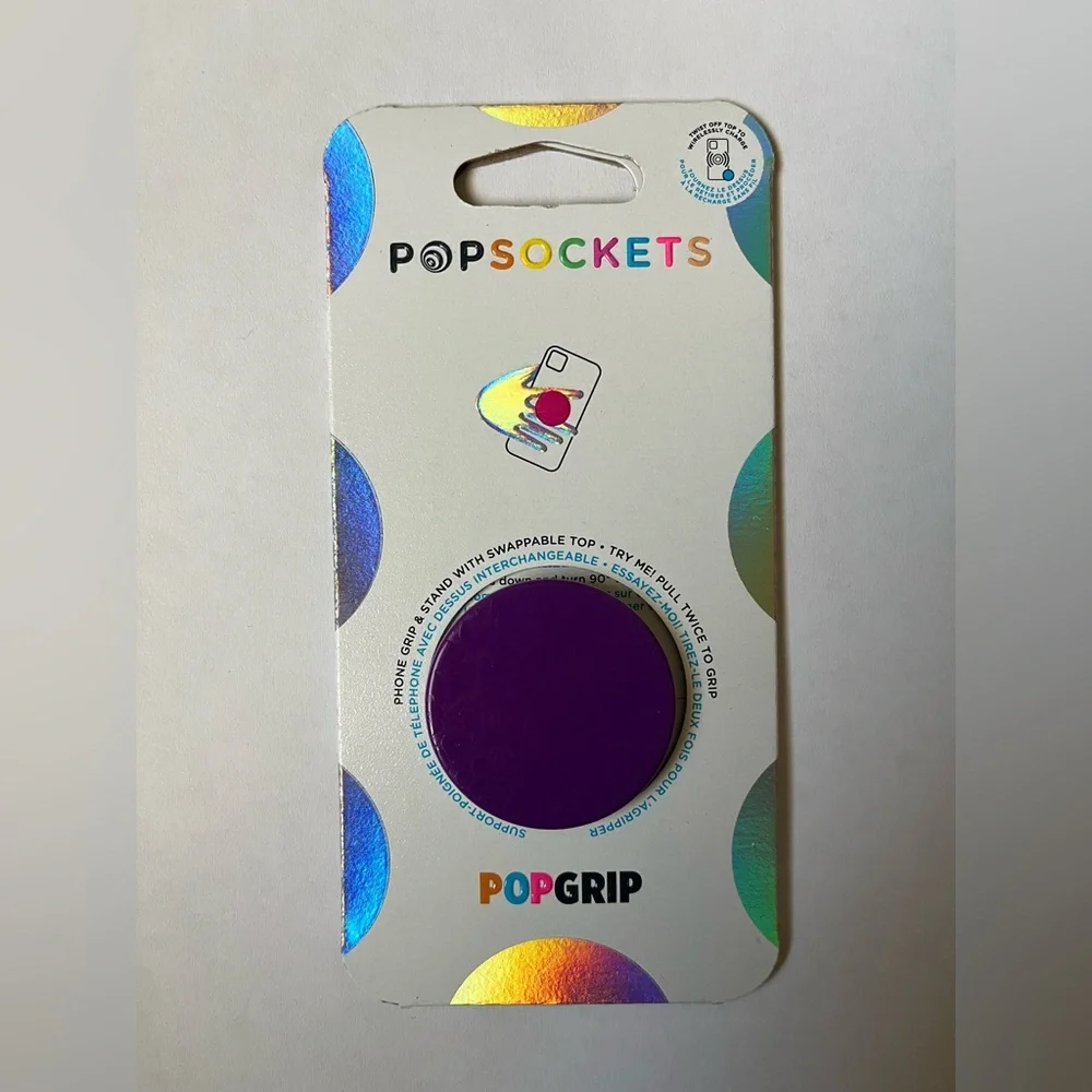 PopSocket PopGrip Purple Phone Grip Royal Floral Embossed
